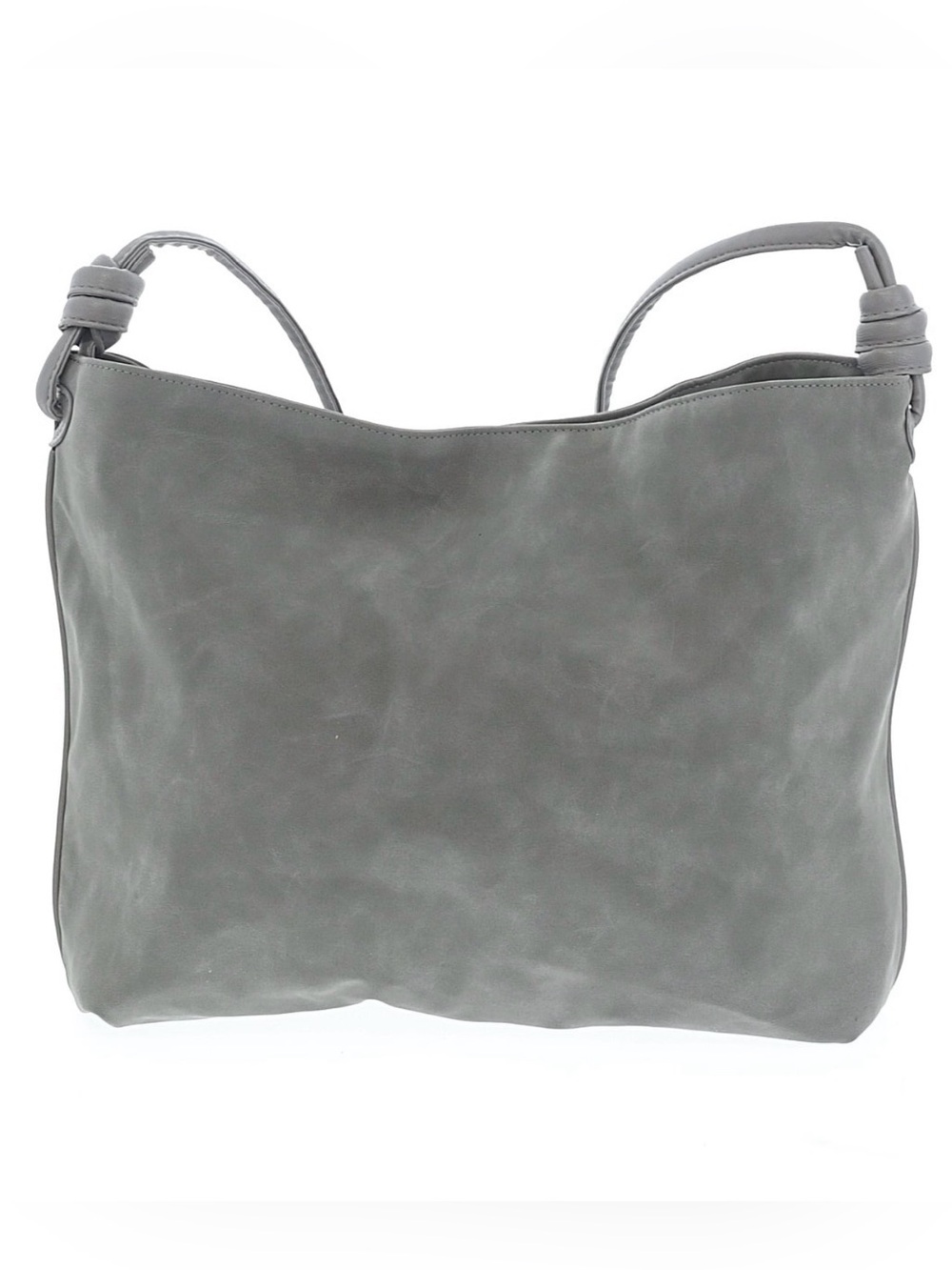 NEW 8 Other Reasons Large Stylish Gray Betsy Hobo Suede Shoulder Bag Purse Tote - Picture 4 of 9